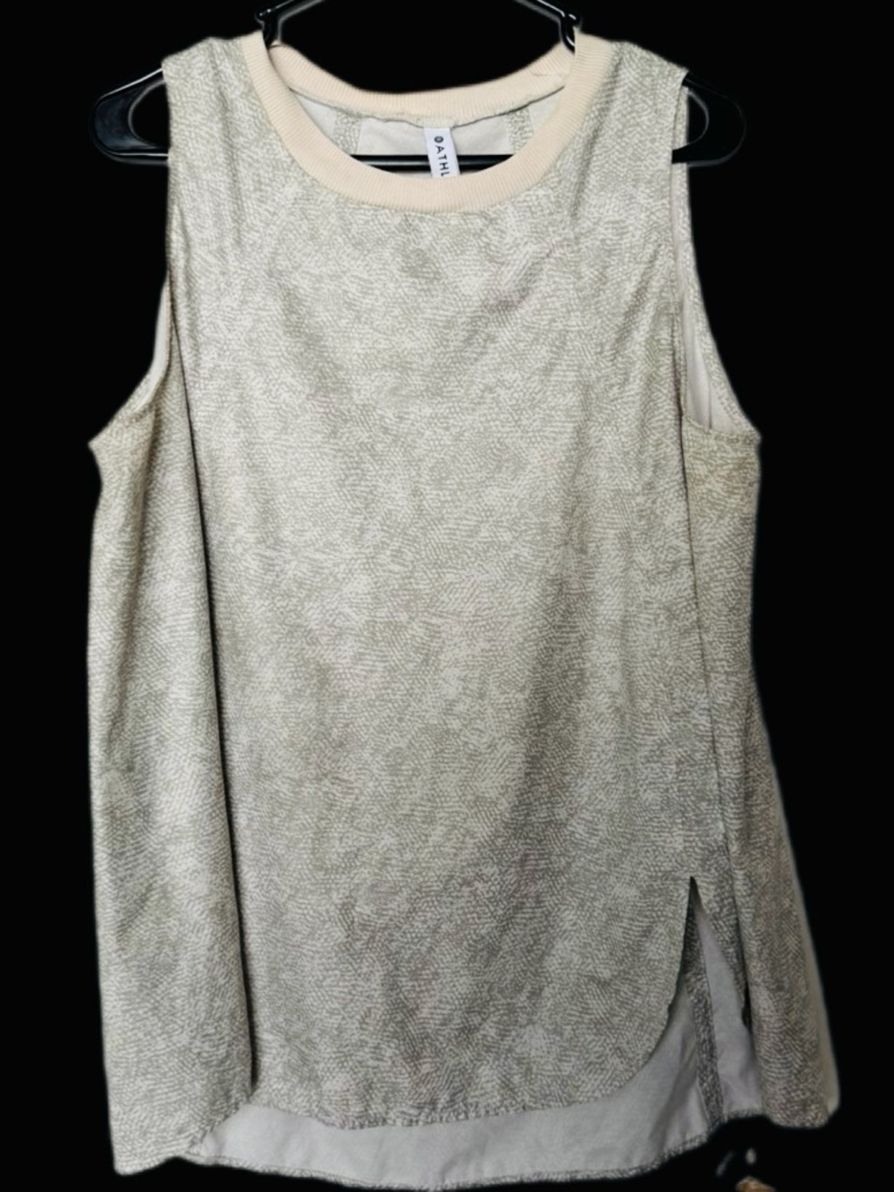 Athleta Sleeveless Textured Cream Tank Top